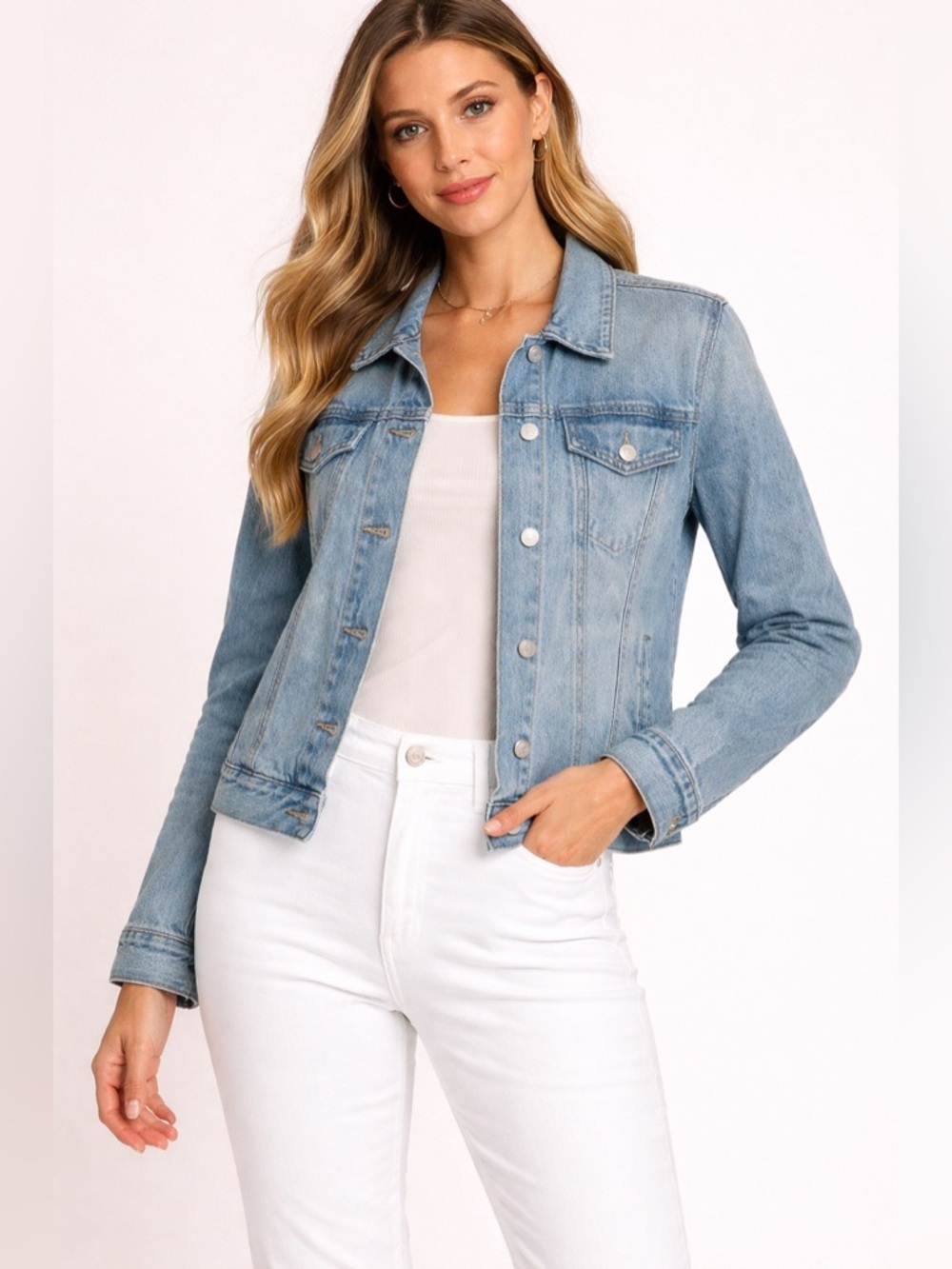 Gap 1969 Denim Jacket Medium Tall M/T Classic Blue Jean Western 100% Cotton - Picture 12 of 12
